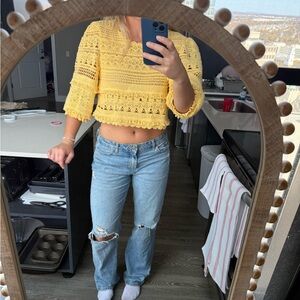 Maje Yellow Sweater